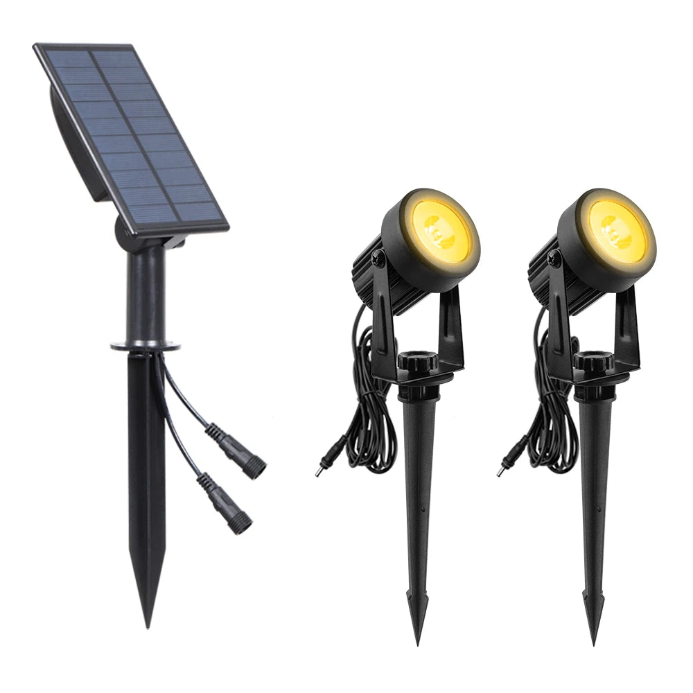 Lampada da giardino a energia solare LED IP65 con luci RGB e bianco…