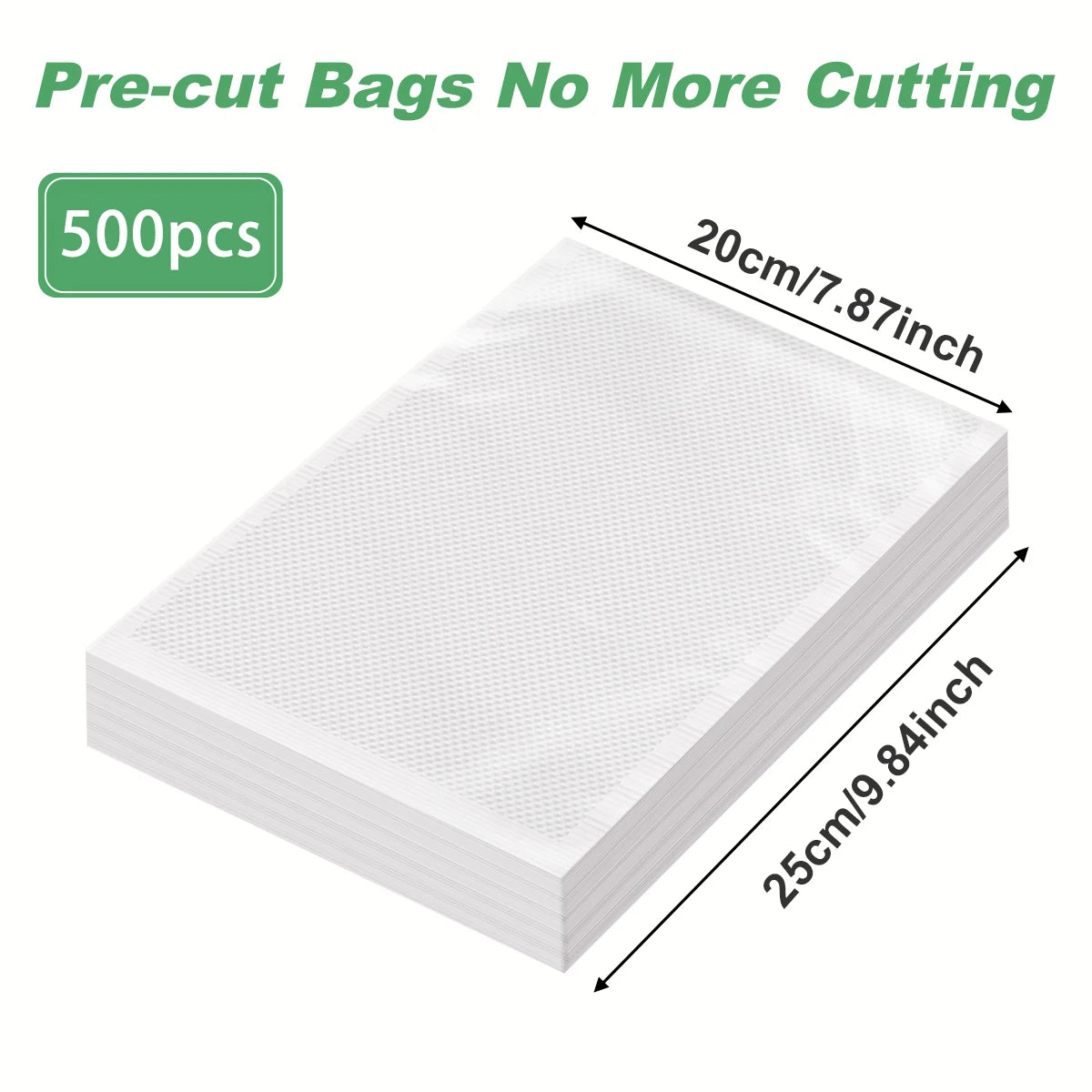 Vacuum Sealer Bags, Food Storage Pouches, Freshness Preservation for Kitchen, Compatible with Vacuum Sealer Machine Accessories