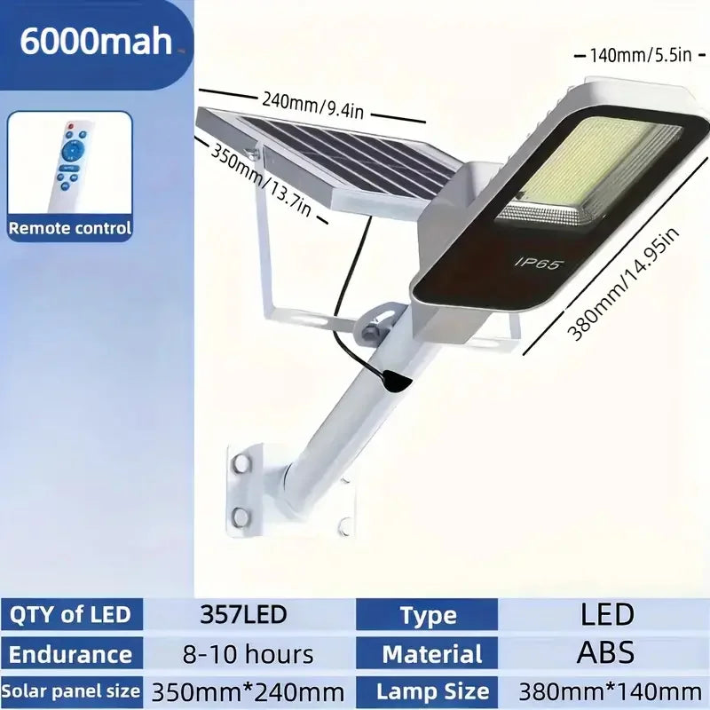 Lampada solare esterna 6500K IP65 impermeabile 4000/3000 mAh per garage e…