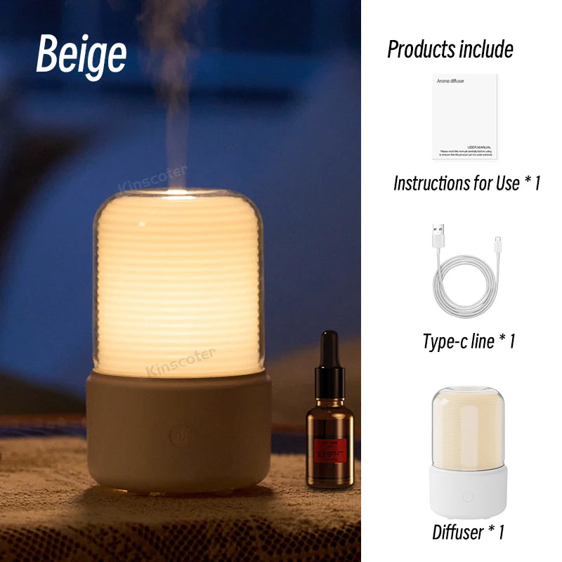 Diffusore d'Aria Portatile Mini USB con Luce Notturna e Nebulizzazione a Freddo…