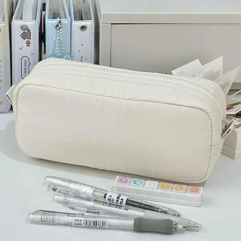Astuccio Porta Matite Quadrato a Colore Solido, Grande Capacità, Organizer per…