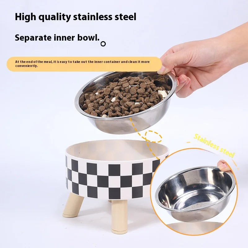 Ciotola in acciaio inox anti‑scivolo per cibo e acqua, pois, interno ed esterno