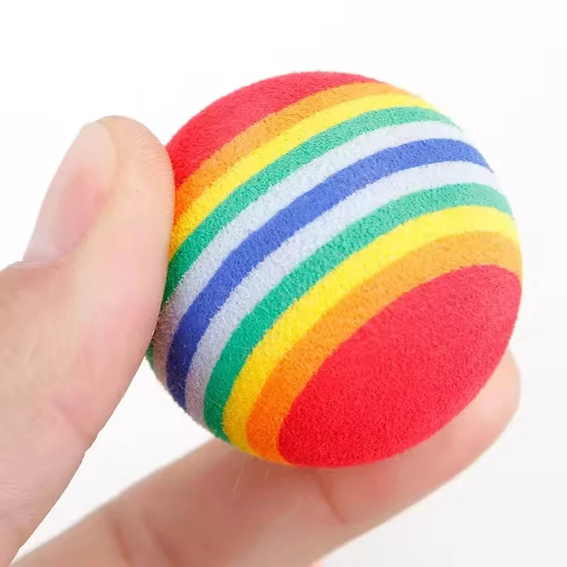 Palline EVA arcobaleno per cani e gatti – Set da 5, 10 o 30 pezzi