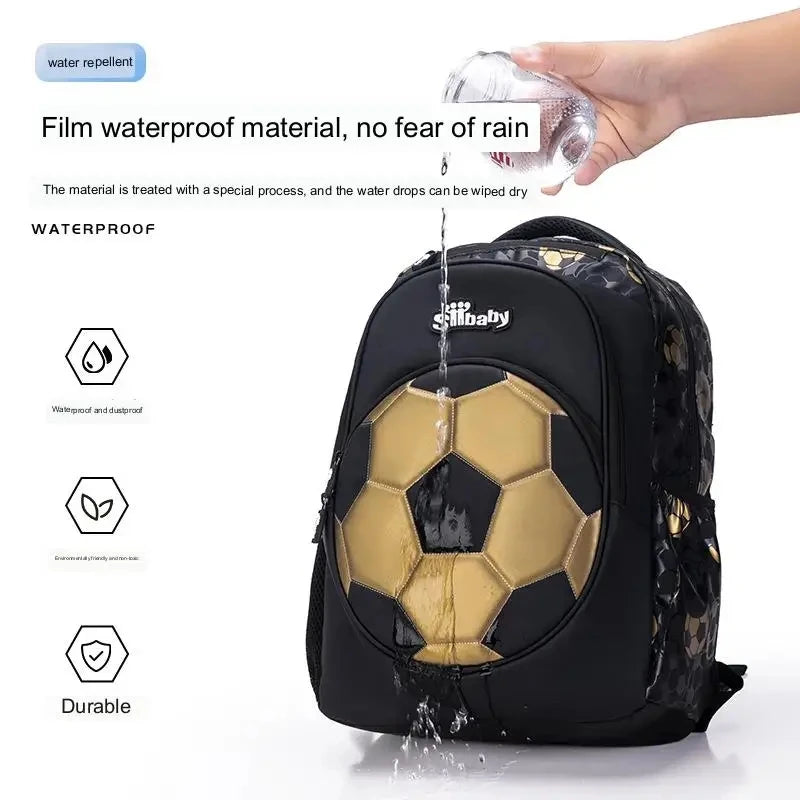 Sac à dos de football en nylon pour garçons avec fermeture zippée – idéal pour l'école et…