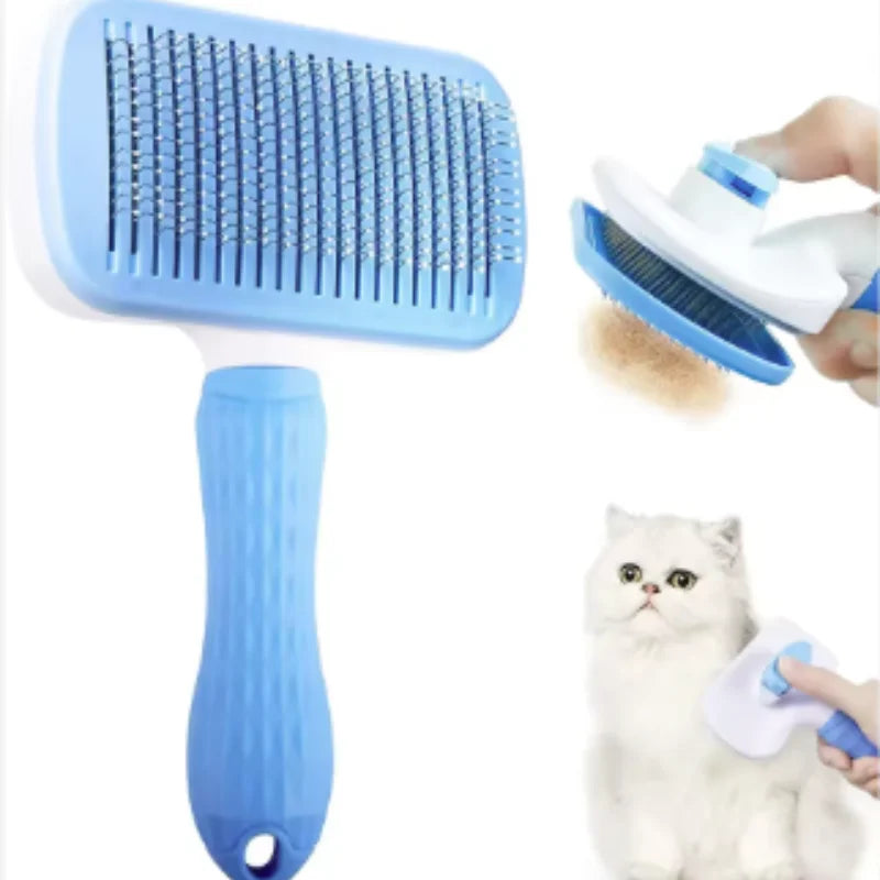 Spazzola auto-pulente in acciaio inox per cani e gatti – Rimuove nodi e peli