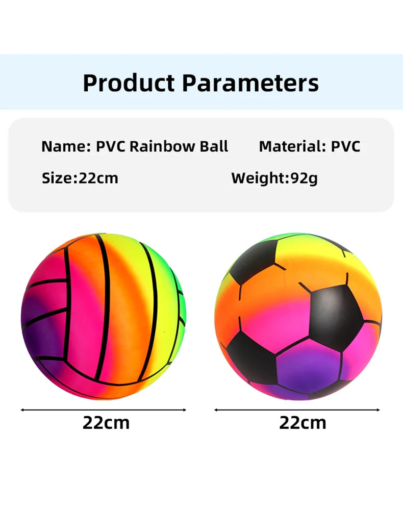 Palla Gonfiabile da 22 cm Rainbow Gradient per Gioco all'Aperto – Unisex