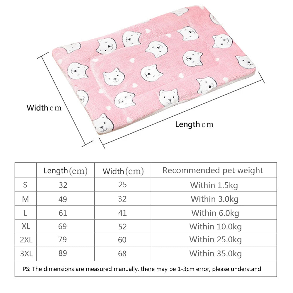 Coperta Double‑Face Calda per Cani e Gatti – Cuscino Morbido Taglia Media