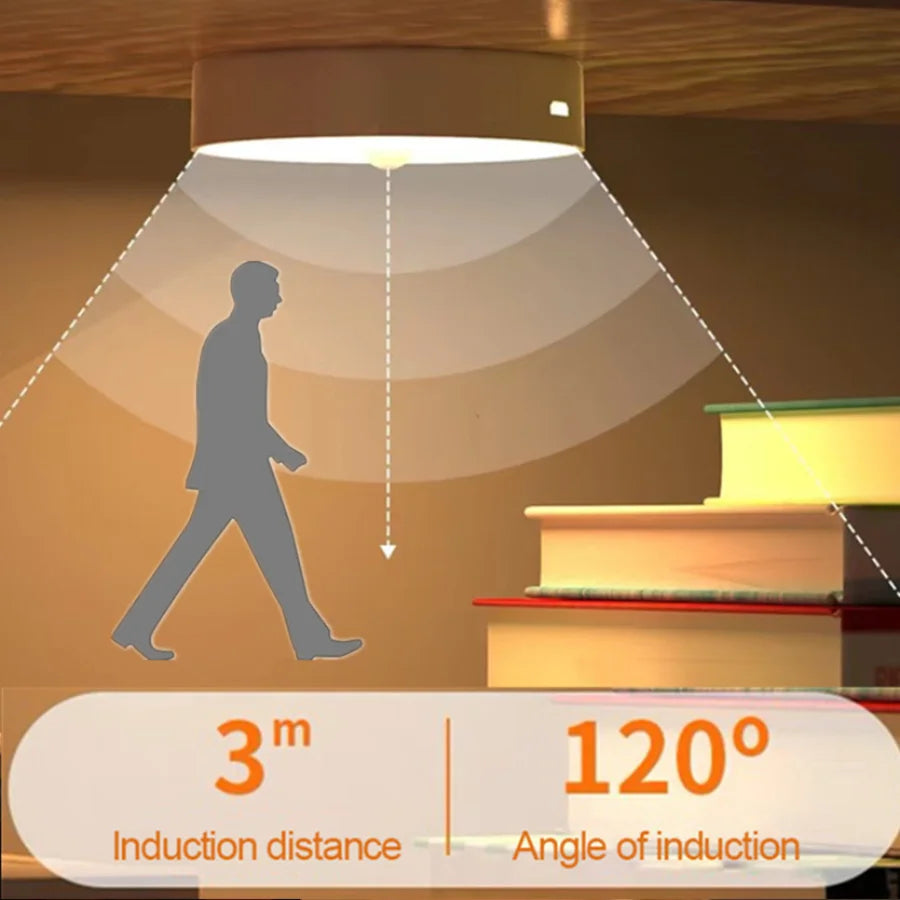 Lampada LED a Sensore di Movimento ricaricabile USB per camera, scale e armadi
