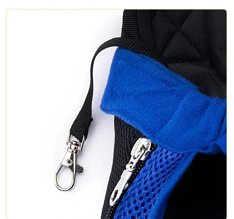 Zaino trasportino per cani e gatti piccoli, rete traspirante e mani libere