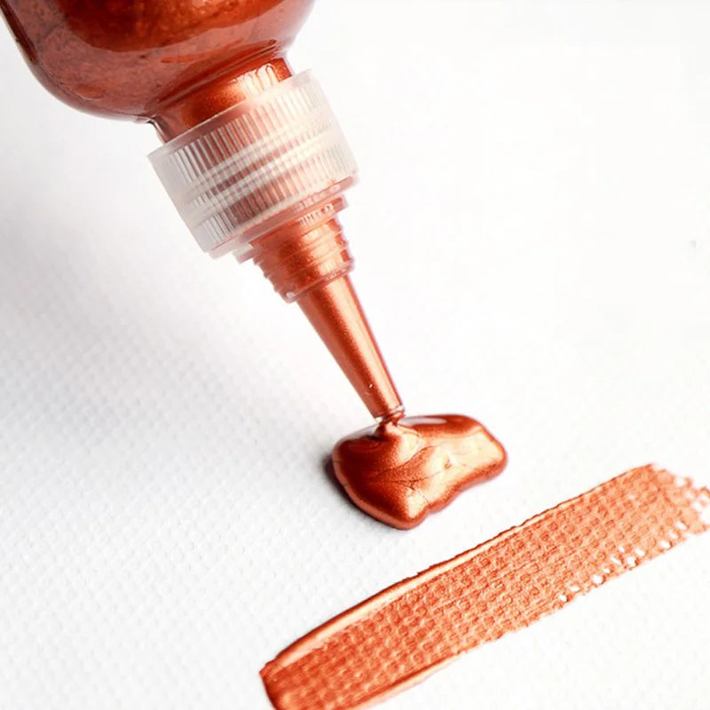 Colori Acrilici Metallici Dorati 60ml, Impermeabili e Non Sbiaditi, per Nail…