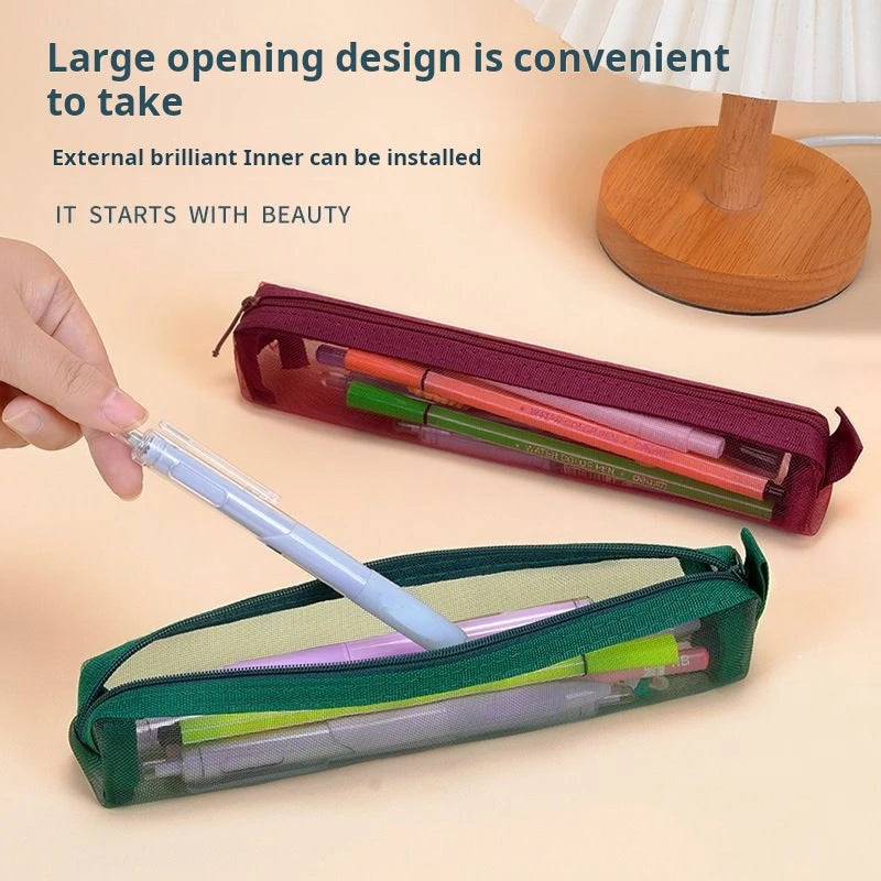 Portapenne organizer scolastico multifunzione zippered