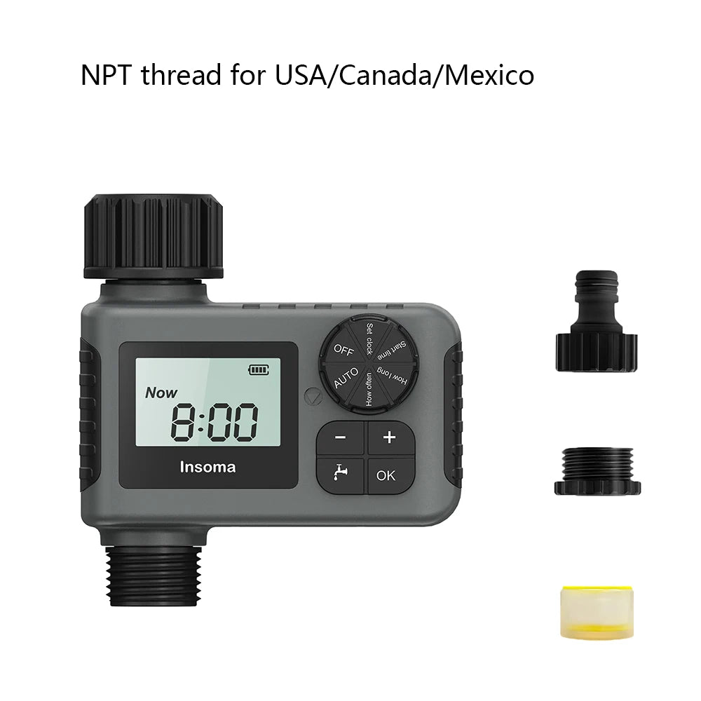 Timer automatico per irrigazione con display LCD e protezione IPX7