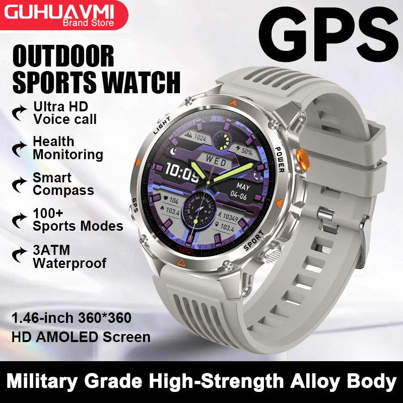 Smartwatch GPS 2026 con AMOLED 1.46", impermeabile 3ATM e batteria 540 mAh