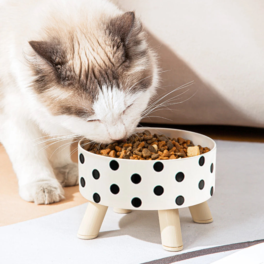 Ciotola in plastica per cani e gatti a scacchi a pois, antiscivolo e facile da…