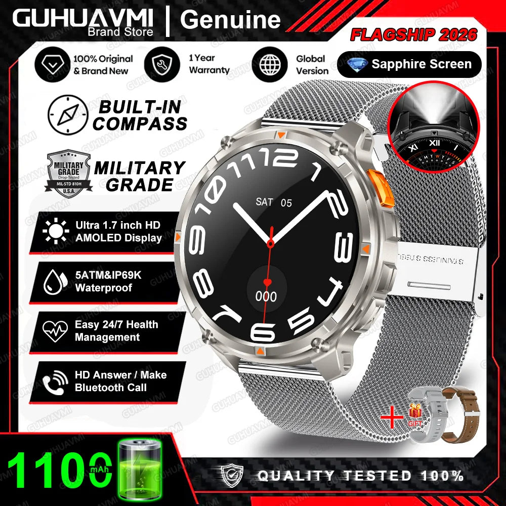 Smartwatch militare T‑Rex 3 Pro 1100 mAh GPS waterproof 5ATM – 1.73″ AMOLED