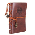 Retro Notebooks & Journals Agenda  Binder Sketch Book Leather Soft Cover 14x10cm Replaceable Kraft Paper Inner Korean Stationery