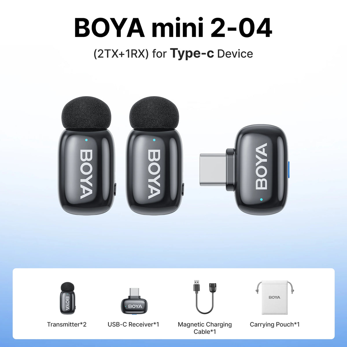 Microfono Lavalier Wireless Mini – Riduzione Rumore AI, iPhone e Android