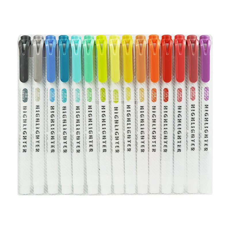 Set di Evidenziatori Fluorescenti 12 colori – Penna per studenti e…
