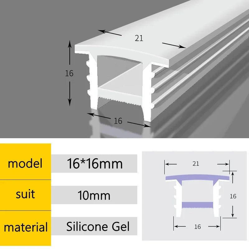 Tubo silicone bianco flessibile per LED neon, IP65, WS2811/WS2812B
