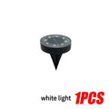 1-8PCS LED Solar Power Disk Light Outdoor Garden Solar Underground Light Deck Light Spotlight Buried Solar Led Lamp Garden Deco