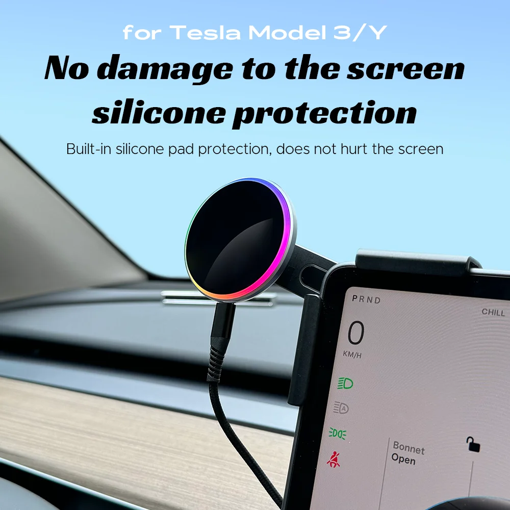 Supporto magnetico per telefono con ricarica wireless 25W Qi2.2 per Tesla