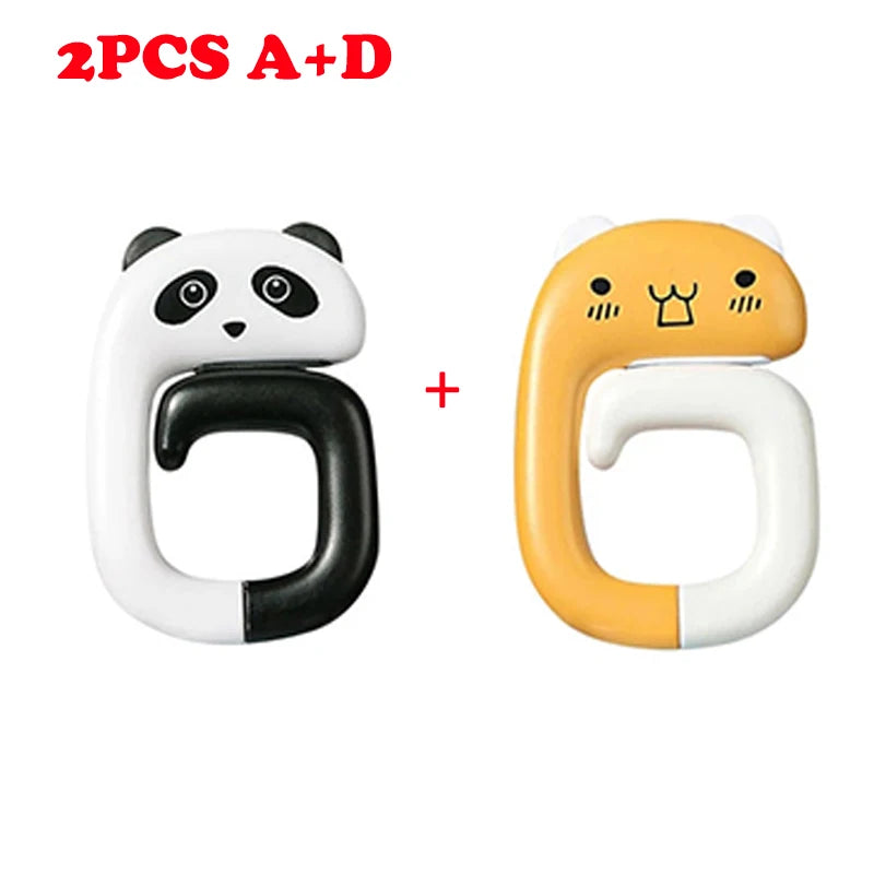Gancio Portatile per Borsa e Accessori – Animale, Plastica, 4 Colorazioni