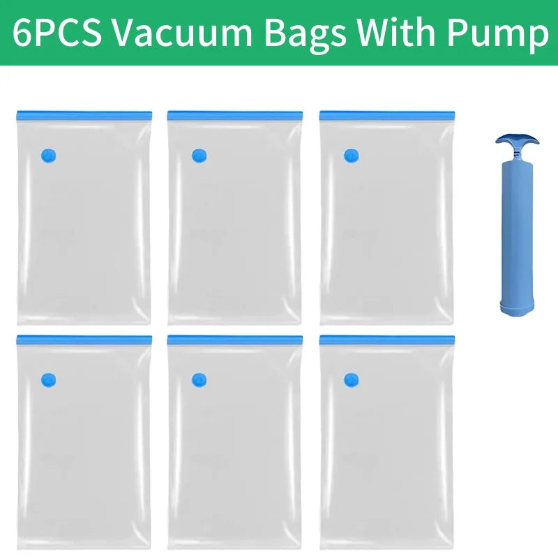 vacuum storage bags set 1-10 pack, space saver for comforters, blankets, clothes