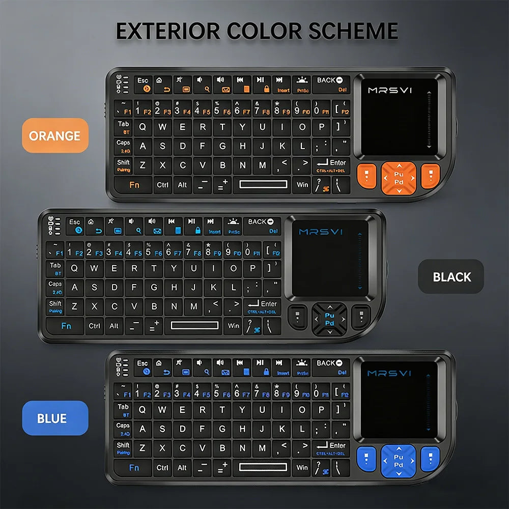 Mini tastiera wireless con touchpad e retroilluminazione RGB, Bluetooth e…
