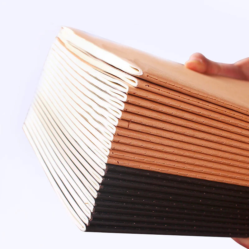 Set 5 quaderni A5, B5 e A4 con copertina kraft nera – 36 fogli