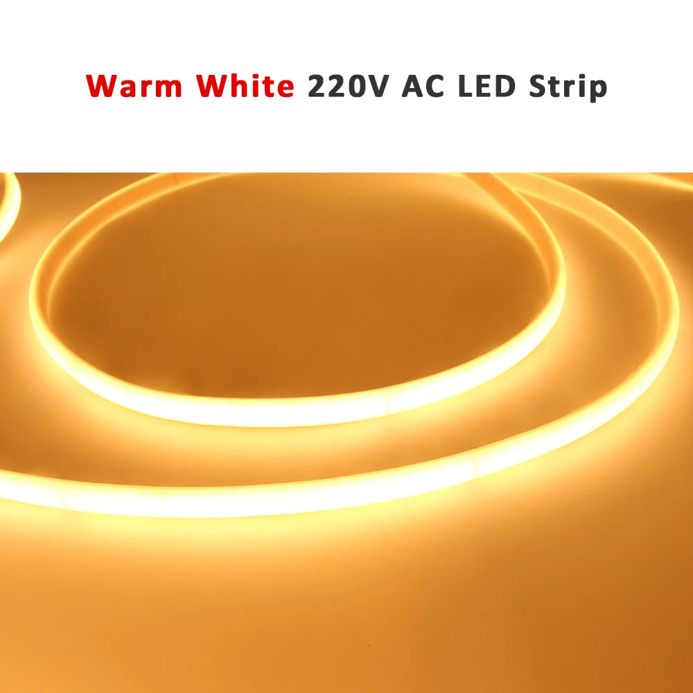 Striscia LED COB 220V impermeabile 240 LED/m - 3000K/4000K/6000K