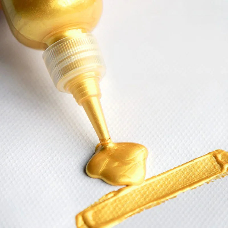 Colori Acrilici Metallici Dorati 60ml, Impermeabili e Non Sbiaditi, per Nail…