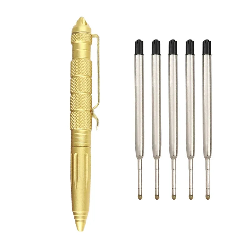 Penna tattica in alluminio antiscivolo con punta da 0,5 mm – Multiuso per…