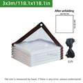 Telo PVC Trasparente Impermeabile con Ganci – Copertura Antivento per Serre