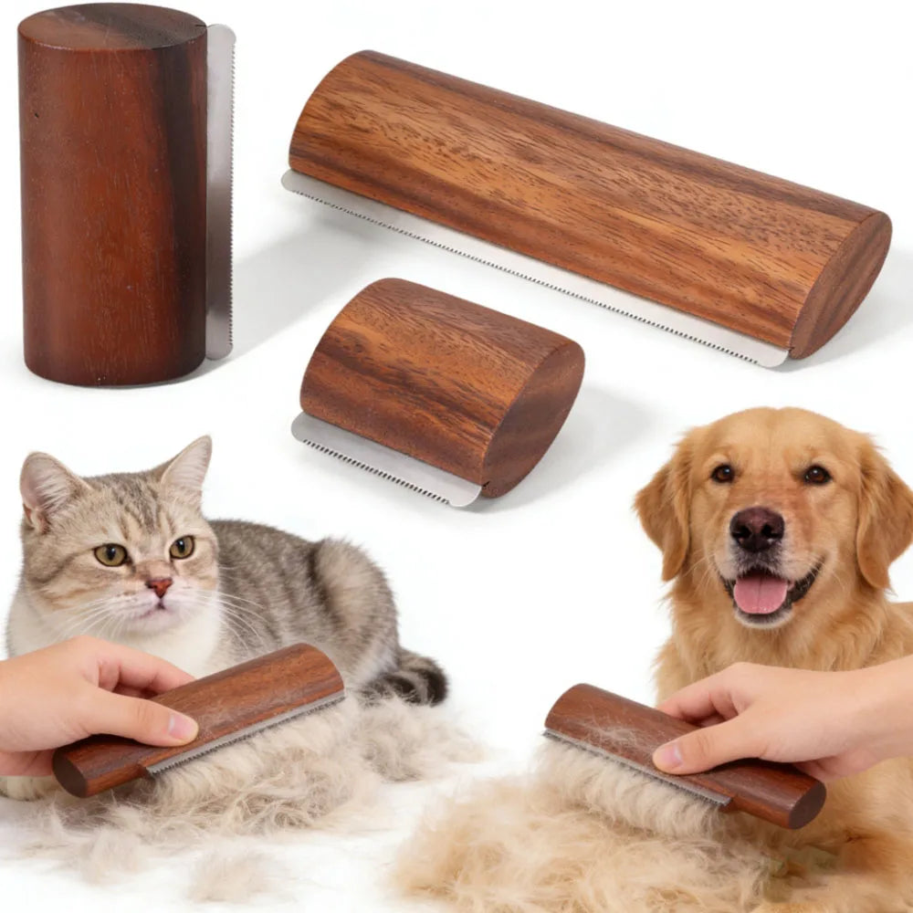 Spazzola in Legno per Rimozione Peli di Cani, Gatti, Cavalli e Bovini