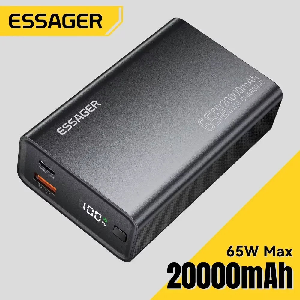 Power Bank 20000mAh Ricarica Rapida PD 65W Batteria Portatile PC e Smartphone