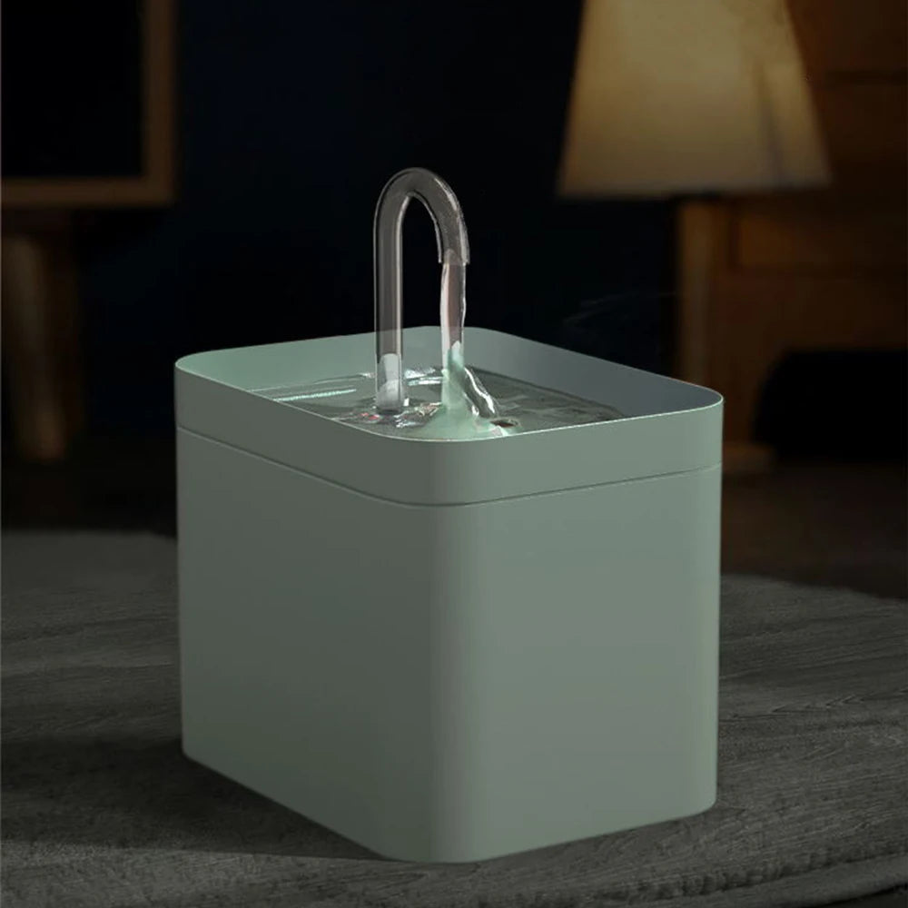Fontana d'acqua per gatti USB, filtro automatico, 1,5 L, silenziosa