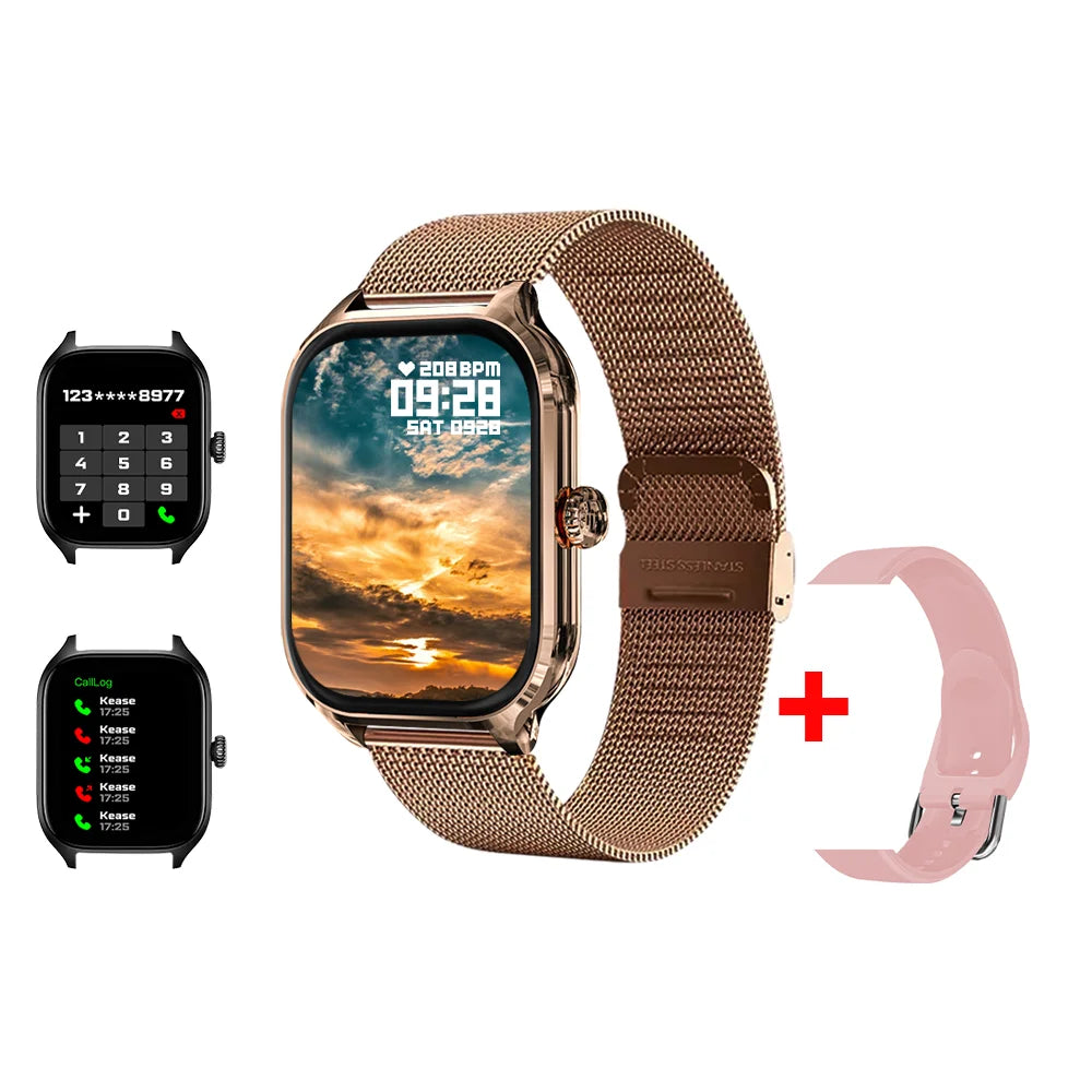 Smartwatch con display 2.01" e risposta chiamate – fitness e salute