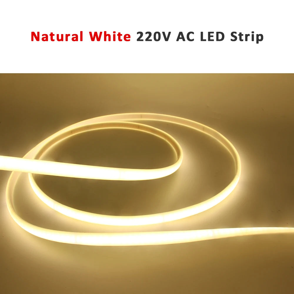 Striscia LED COB 220V impermeabile 240 LED/m - 3000K/4000K/6000K