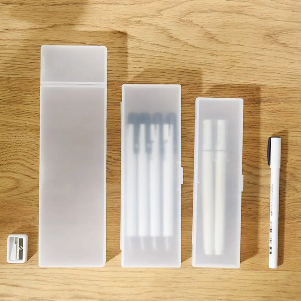 Astuccio porta penne trasparente opaco – Organizer in plastica resistente