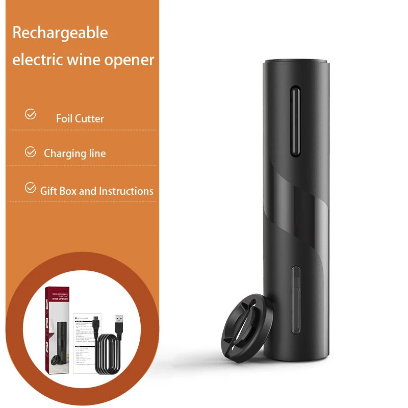 Apertura elettrica per vino con supporto, tagliacapsula, versatore e tappo