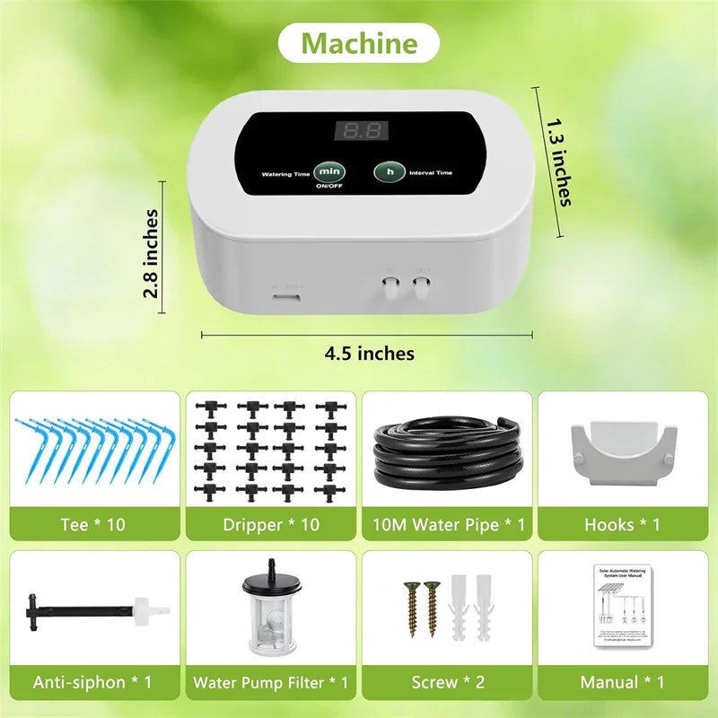 Controller di irrigazione con timer regolabile e batteria 1800 mAh, ricarica…