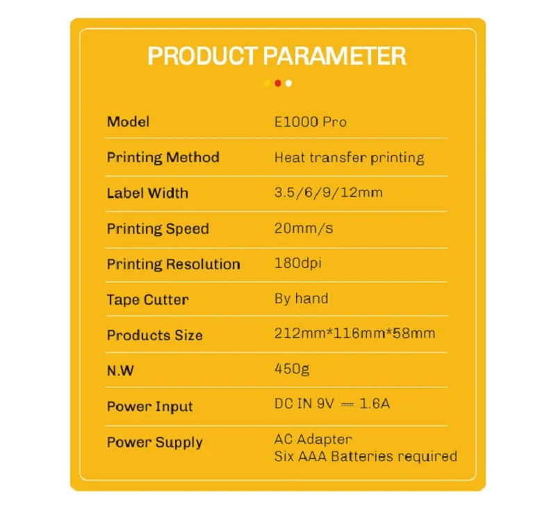 Stampante Etichette Portatile E1000PRO con Nastro AHS231 631 Compatibile Brother
