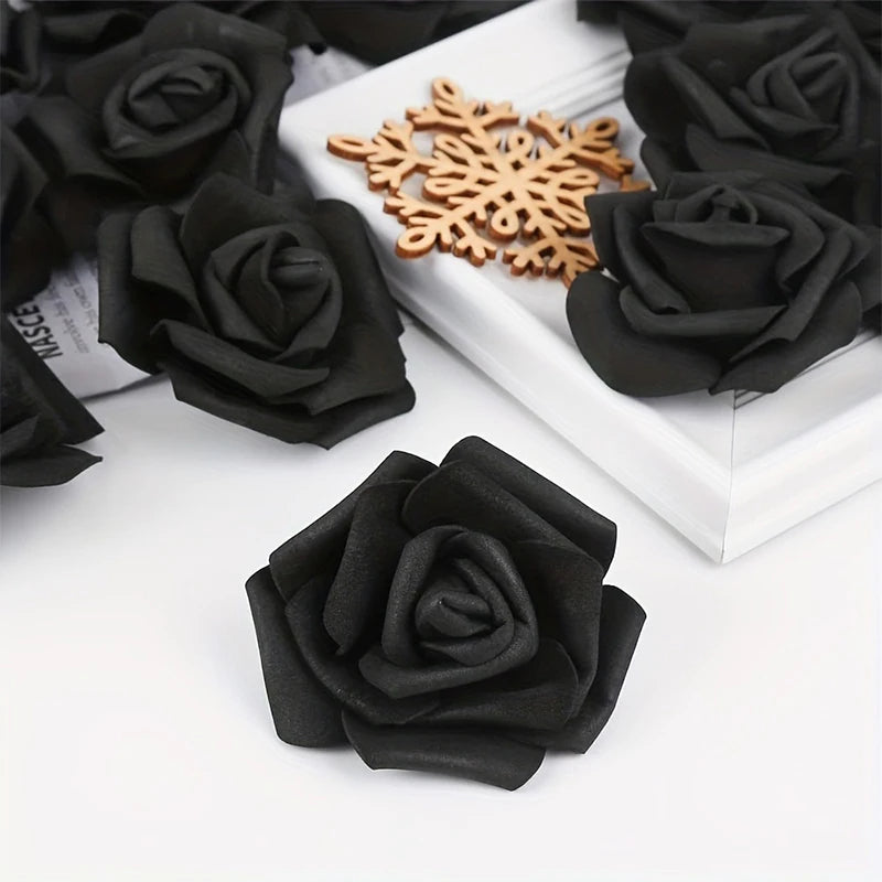 10/20Pcs Artificial Bulk Rose Flowers PE Fake Flower for Home Room Dceor Wedding Party Halloween Thanksgiving Christmas Decor