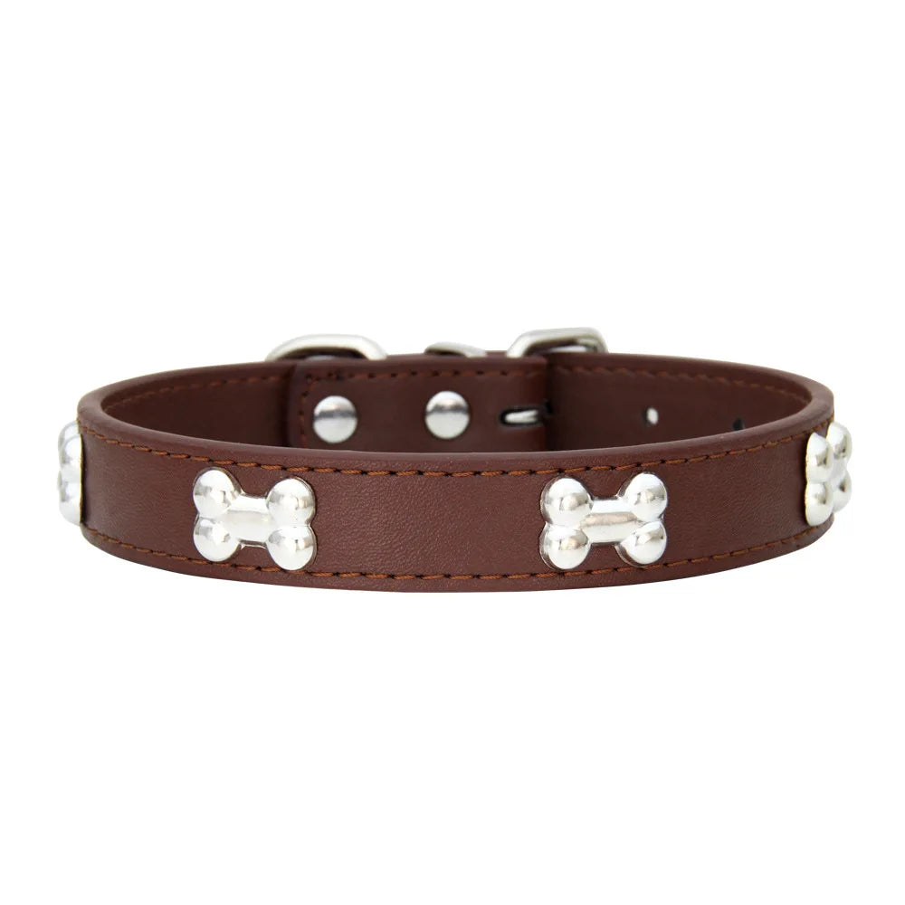 Collare in Pelle per Cani Piccoli e Medi, Breakaway Jeweled Personalizzabile