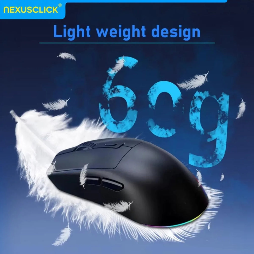 Mouse Gaming Wireless Dual Mode con Dock di Ricarica Magnetico RGB - 2000 DPI
