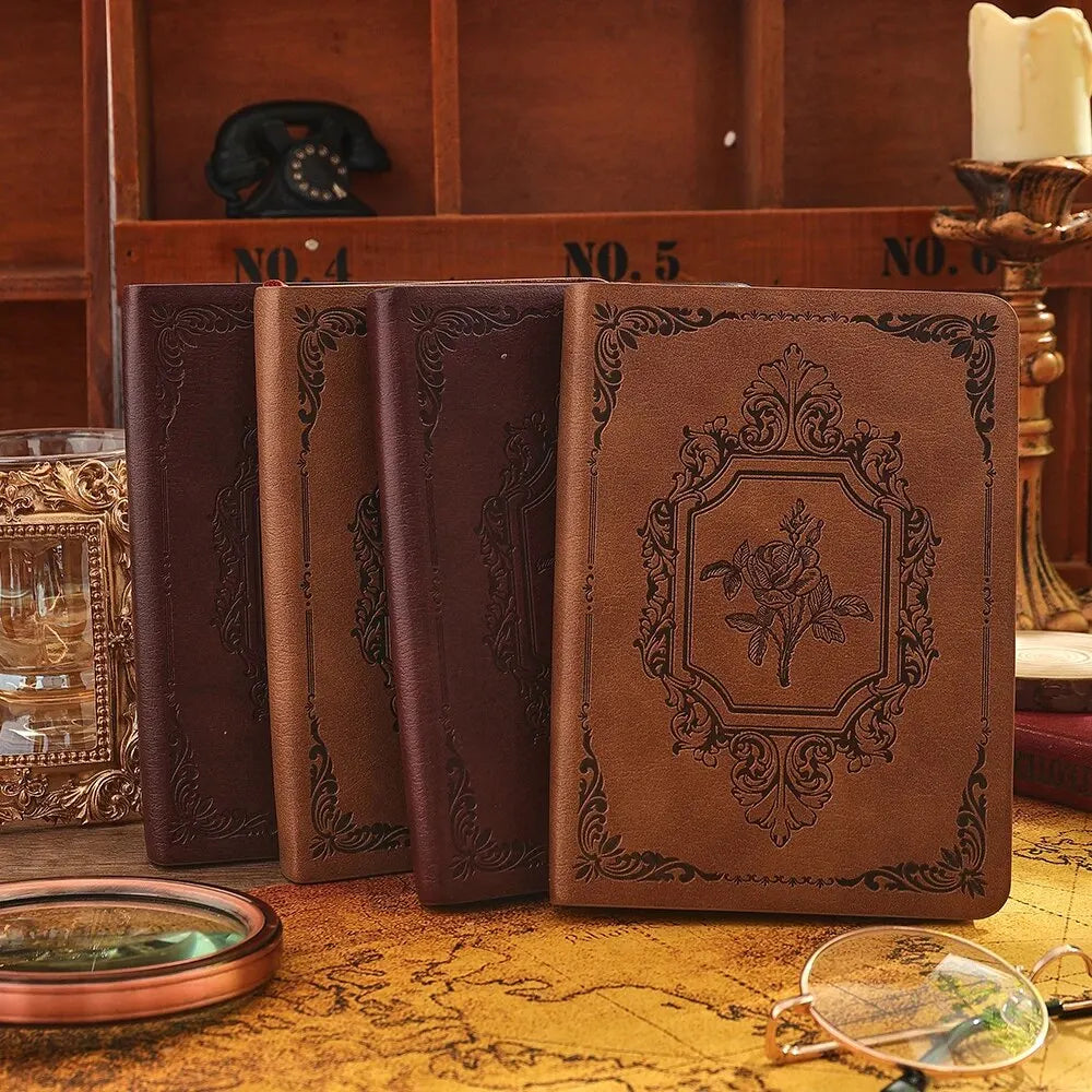 Quaderno Vintage A6 in PU Leather con 144 fogli spessi – Diario e Planner