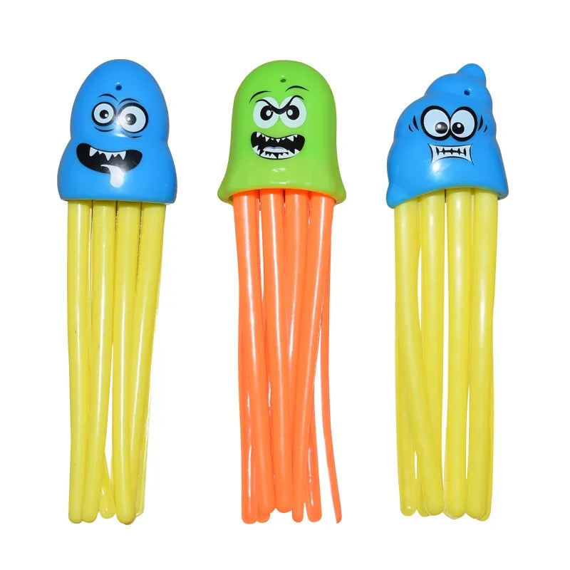 Children's Summer Pool Diving Swimming Toys Shark Rocket Throwing Toys Water Fun Game Diving Pool Sinking Set for Boys Girls