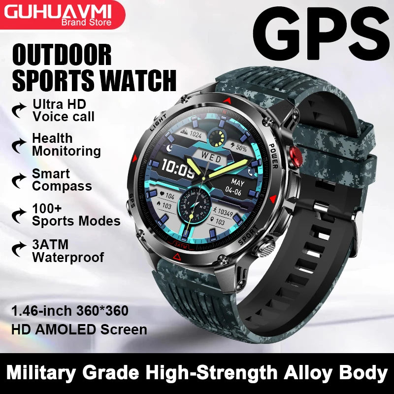 Smartwatch GPS 2026 con AMOLED 1.46", impermeabile 3ATM e batteria 540 mAh