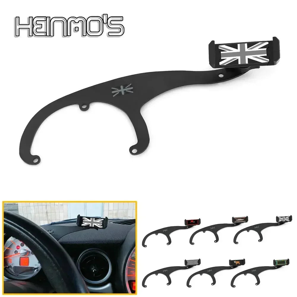 Supporto per telefono GPS per MINI Cooper R55 R56 R57 - Fissaggio interno nero