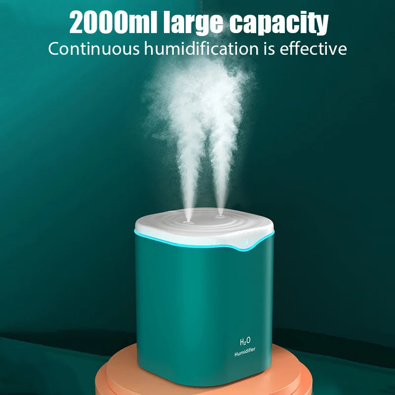 Umidificatore da 2000 ml con doppia nebulizzazione e aromaterapia per casa e…